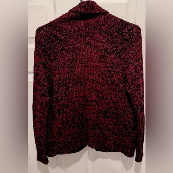 Aritzia x Talula Cashmere Angora blend Burgundy knit open waterfall cardigan XS - Picture 5 of 5